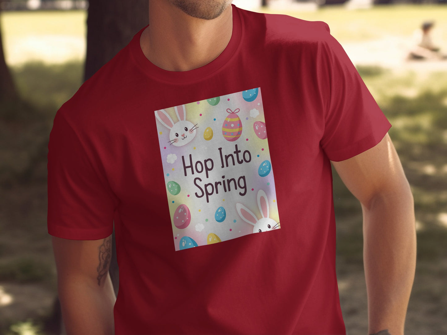 Hop Into Spring Bunny Eggs Red Shirt product type
Easter
Spring
Bunny
Rabbit
Easter Eggs
Graphic Tee
Red Shirt
Seasonal
Holiday
Celebration
Cute Design
Festive
Egg Hunt
Colorful
Animal Print
Casual Wear
Men's Fashion
Springtime
Fun Design
Gift Idea