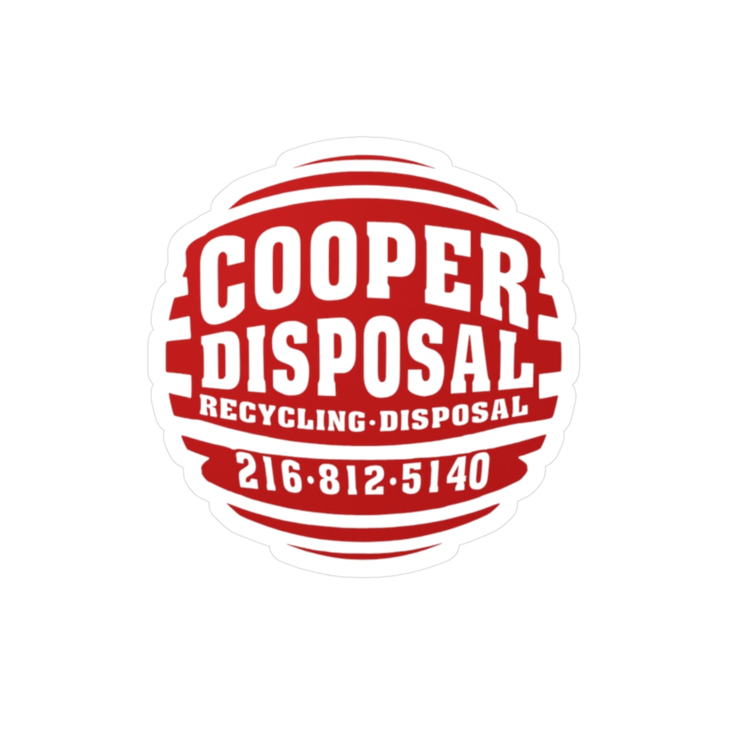 Cooper Disposal logo with phone number 216-812-5140.