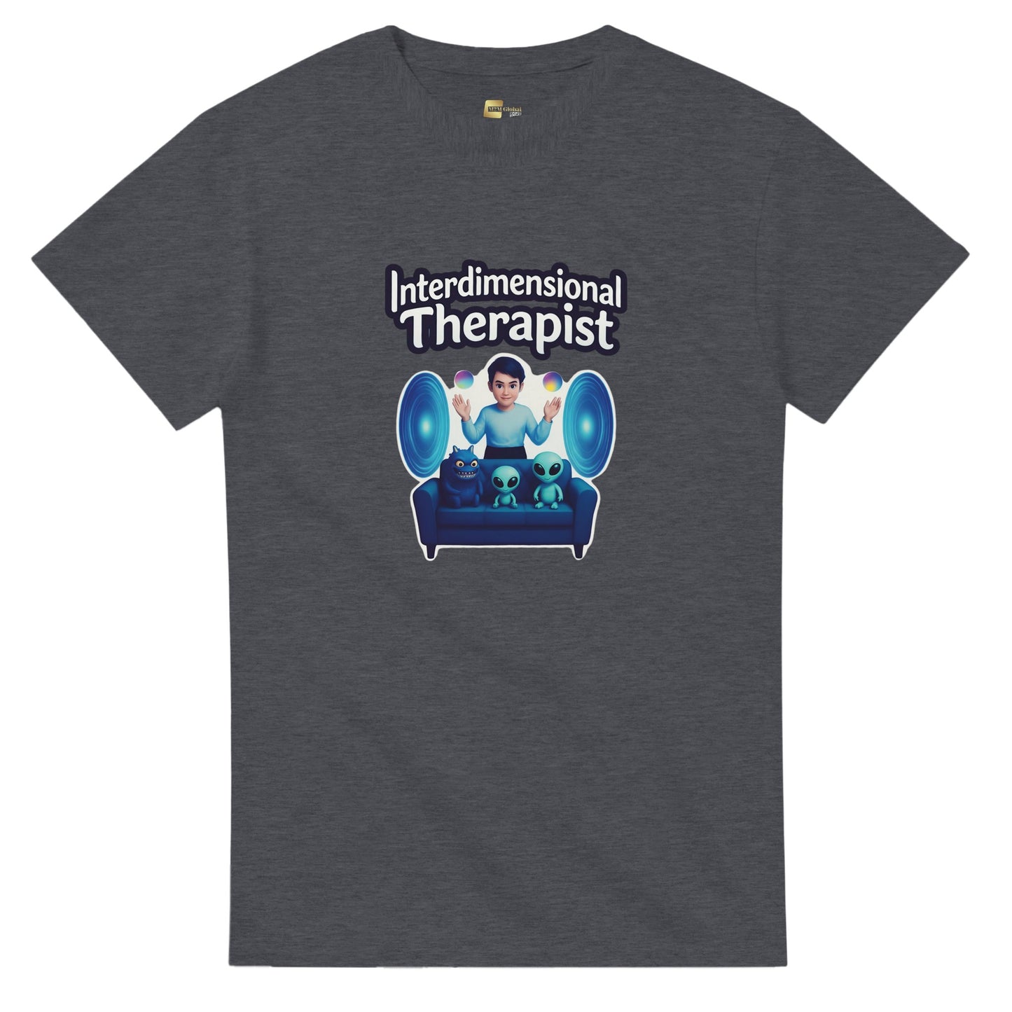 Interdimensional Therapist graphic design on a Heavyweight T-shirt
