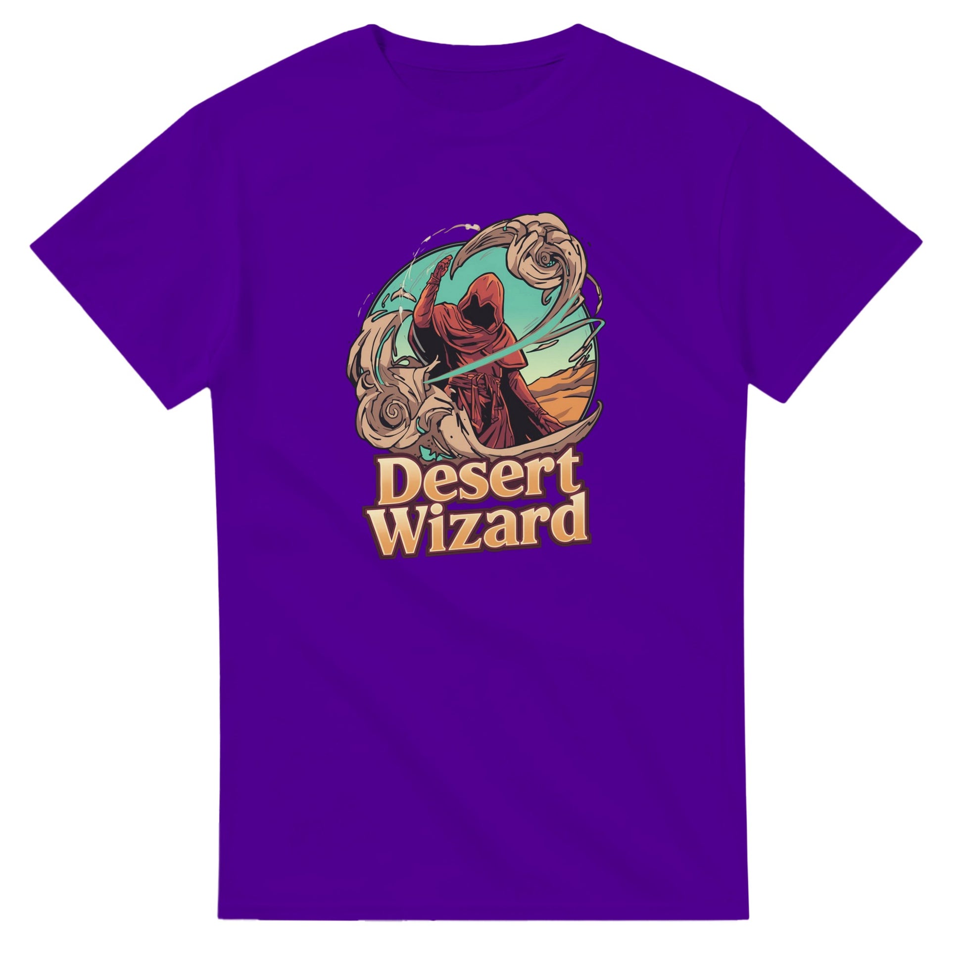 Mystic Desert Wizard graphic design on a Heavyweight T-shirt