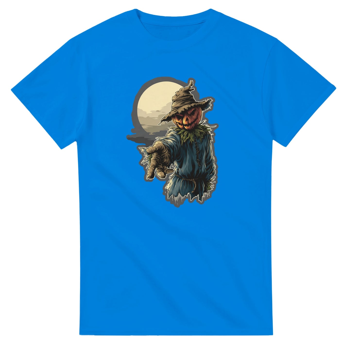 Ghoulishly Good Pumpkin Scarecrow on a Heavyweight T-shirt