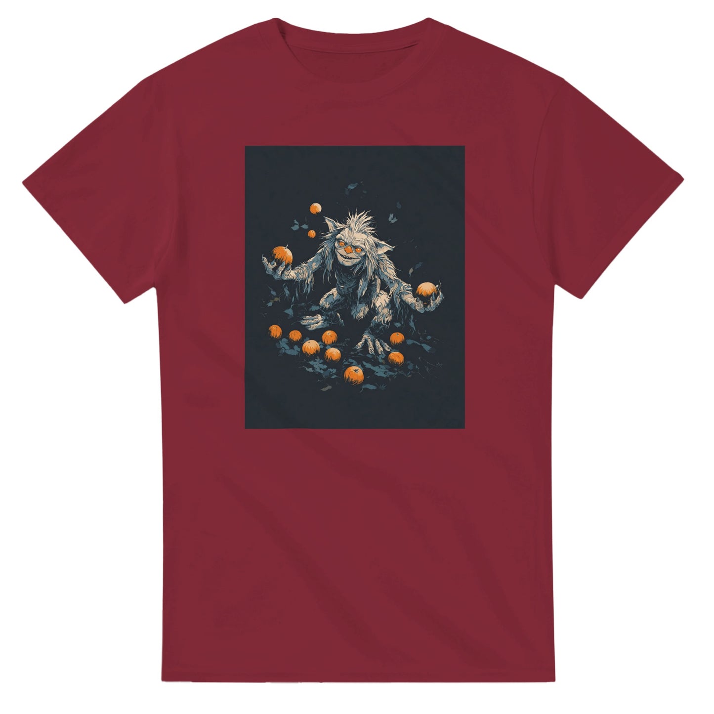 Mischievous Pumpkin Goblin on a Heavyweight T-shirt
