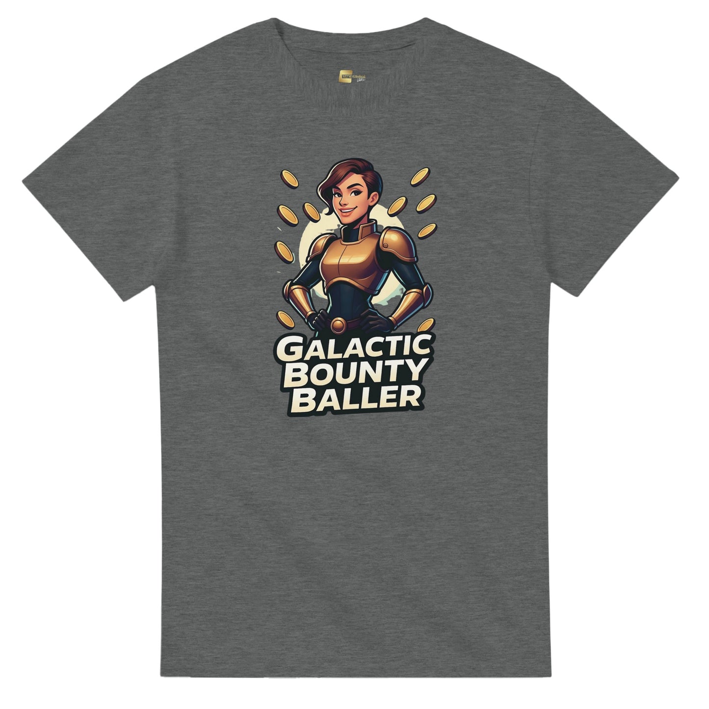 Galactic Bounty Baller graphic design on a Heavyweight T-shirt