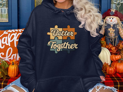 Better Together Puzzle Pieces Hoodie Product