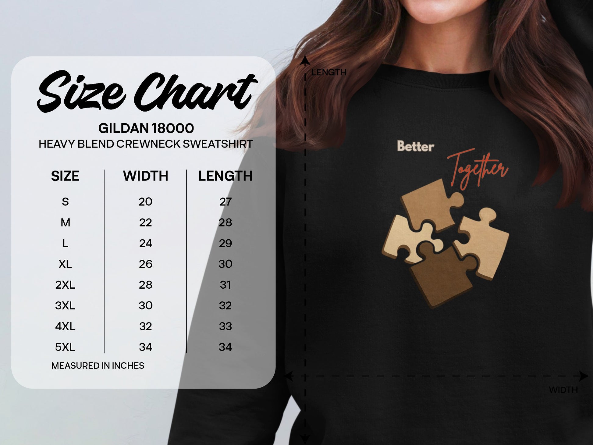 Better Together Jigsaw Puzzle Sweatshirt Unisex Crewneck