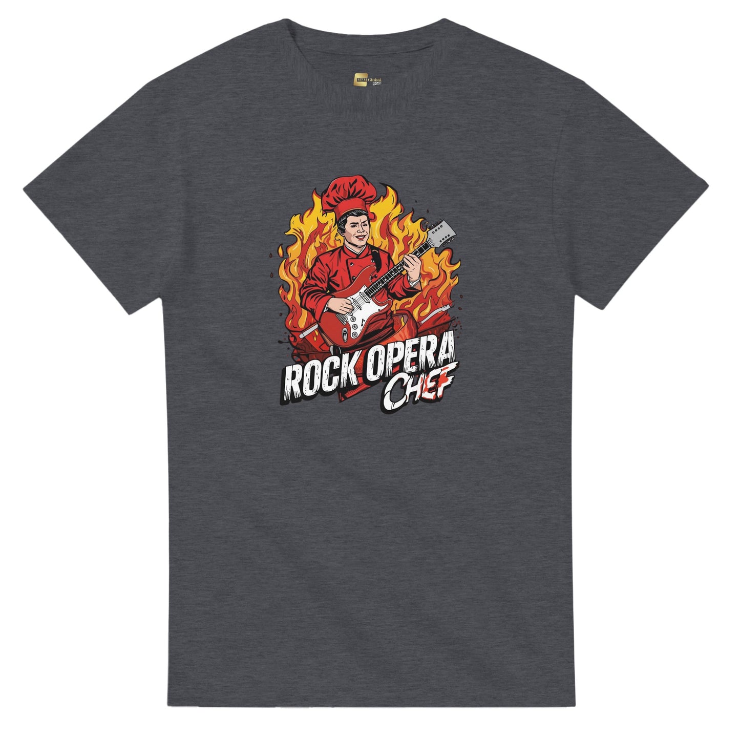 Rock Opera Chef graphic design on a Heavyweight T-shirt