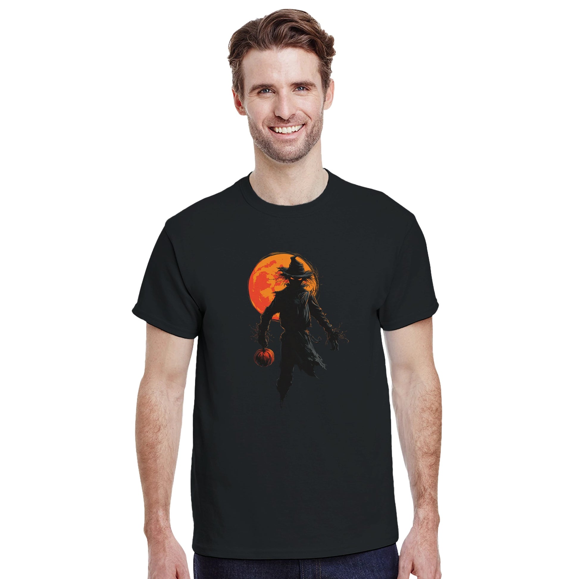 Spooky Scarecrow on a Heavyweight T-shirt