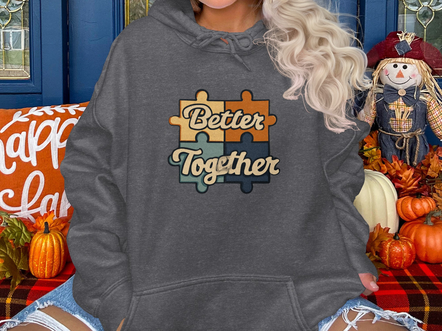 Better Together Puzzle Piece Graphic Hoodie