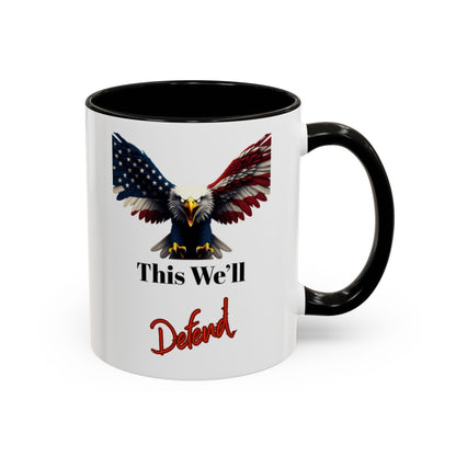 Patriotic Eagle This We'll Defend Coffee Mug