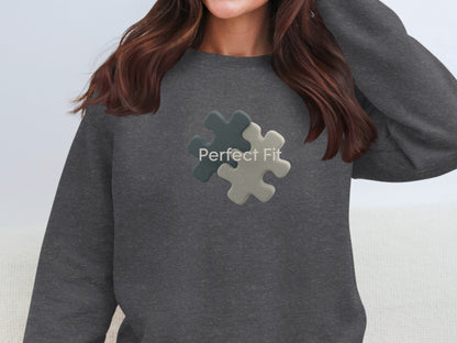 Perfect Fit Puzzle Design Cozy Sweatshirt