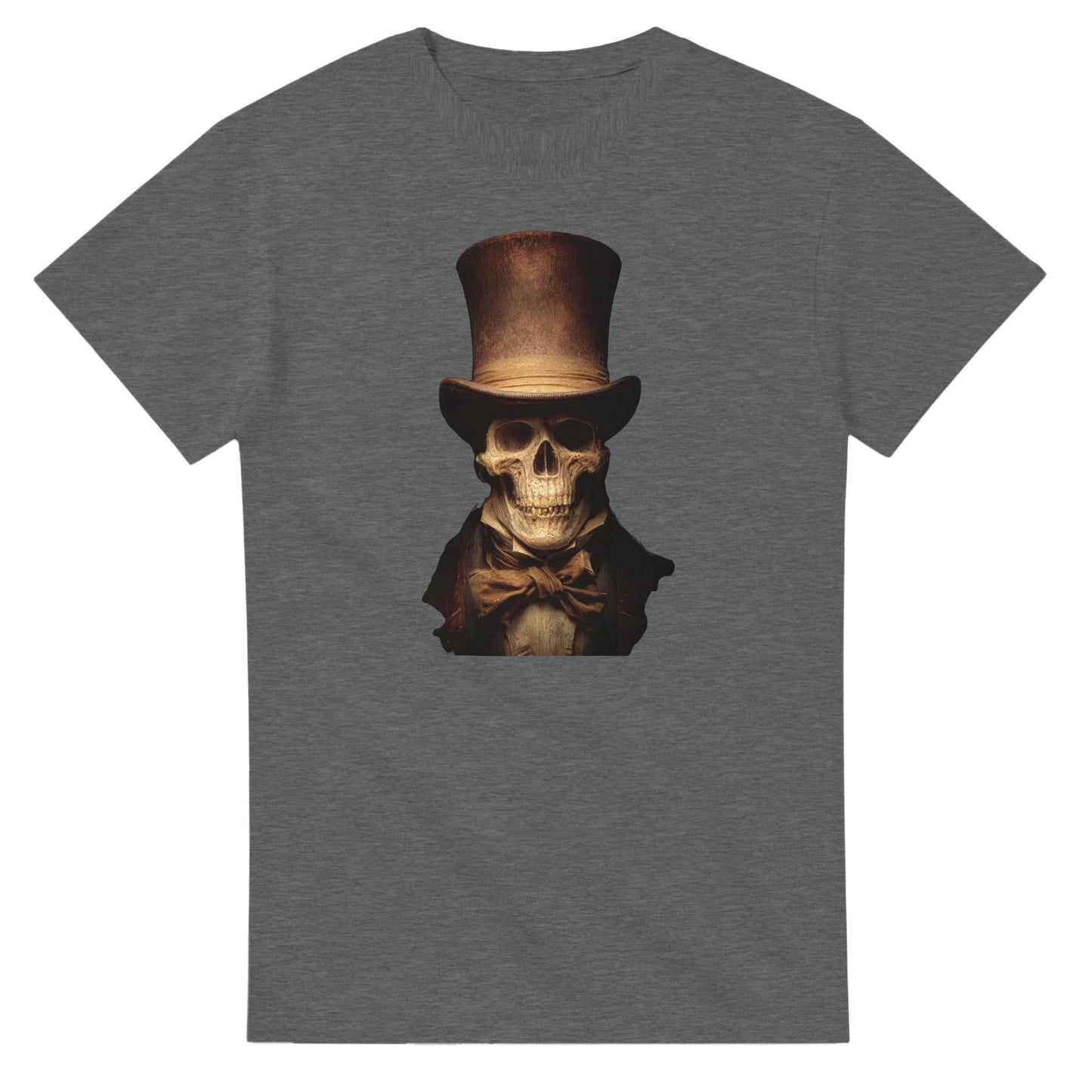 Victorian Gentleman Skull on a Heavyweight T-shirt