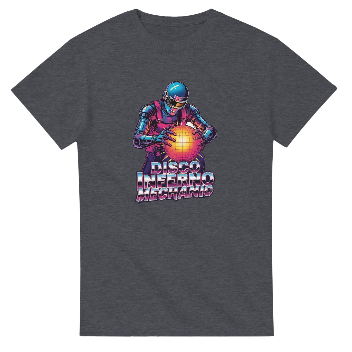 Disco Inferno Mechanic graphic design on a Heavyweight T-shirt