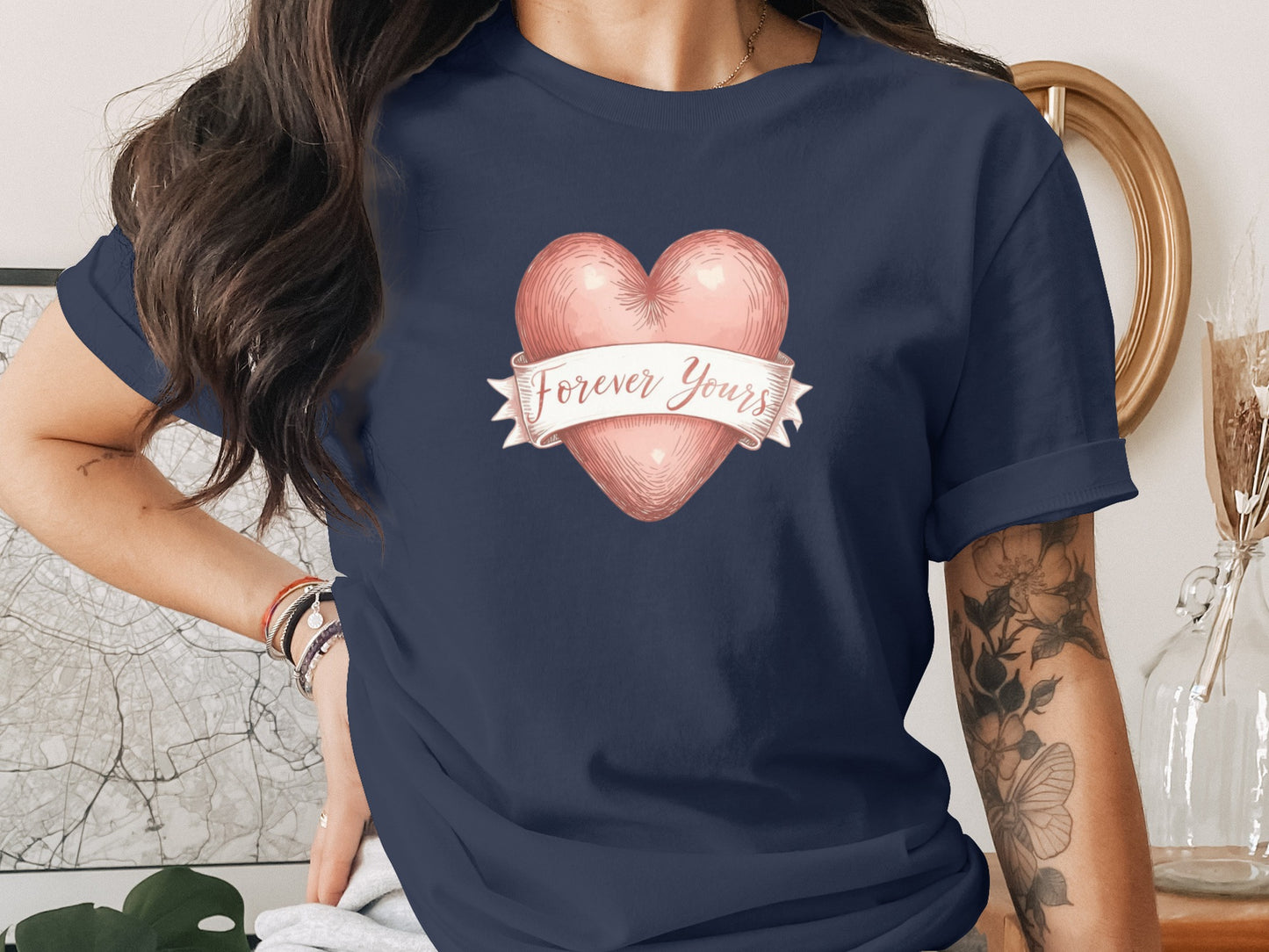 Forever Yours phrase on a Premium Tee