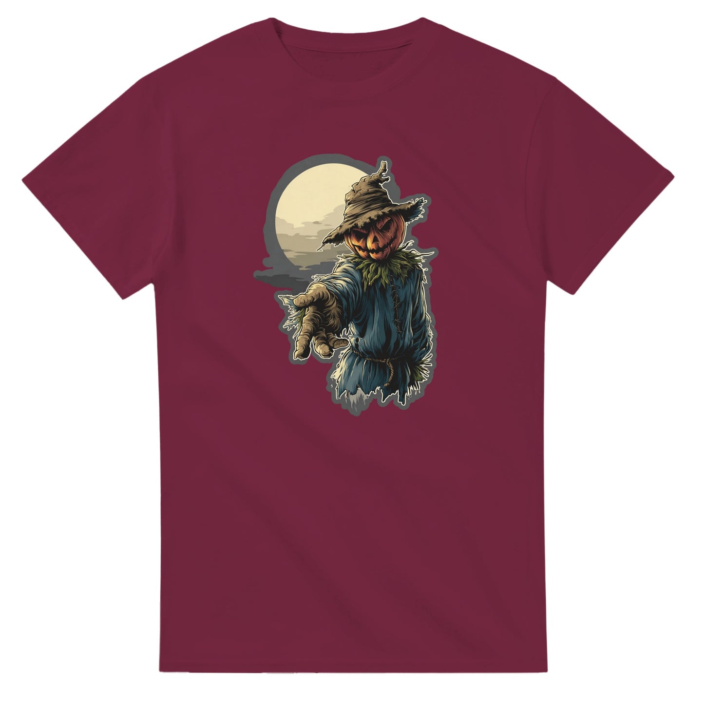 Ghoulishly Good Pumpkin Scarecrow on a Heavyweight T-shirt