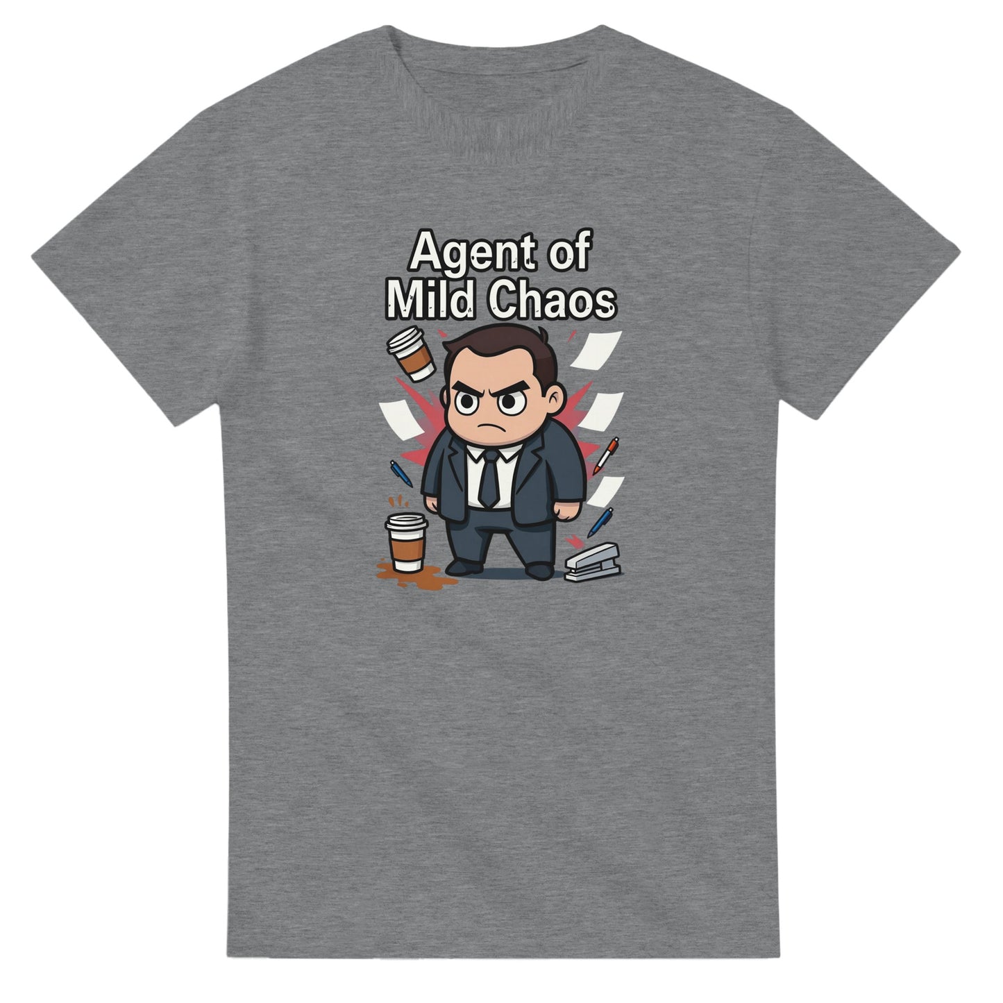 Agent of Mild Chaos graphic design on a Heavyweight T-shirt