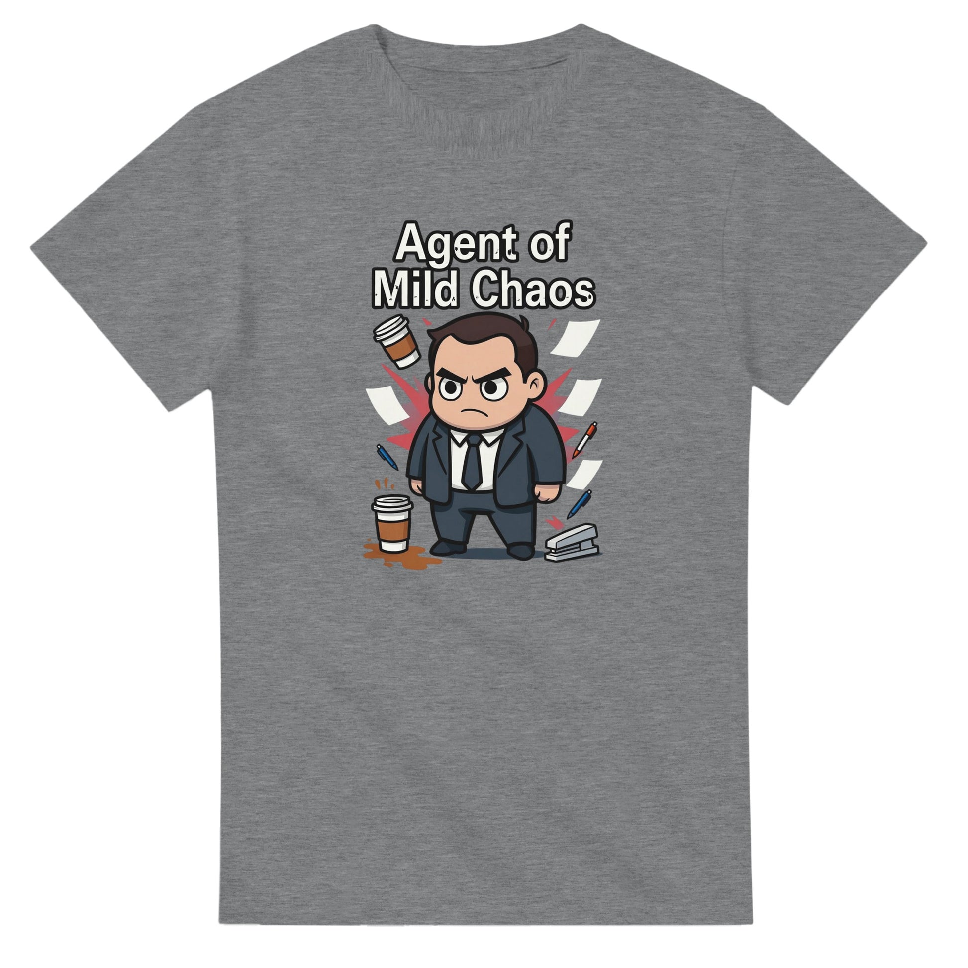 Agent of Mild Chaos graphic design on a Heavyweight T-shirt