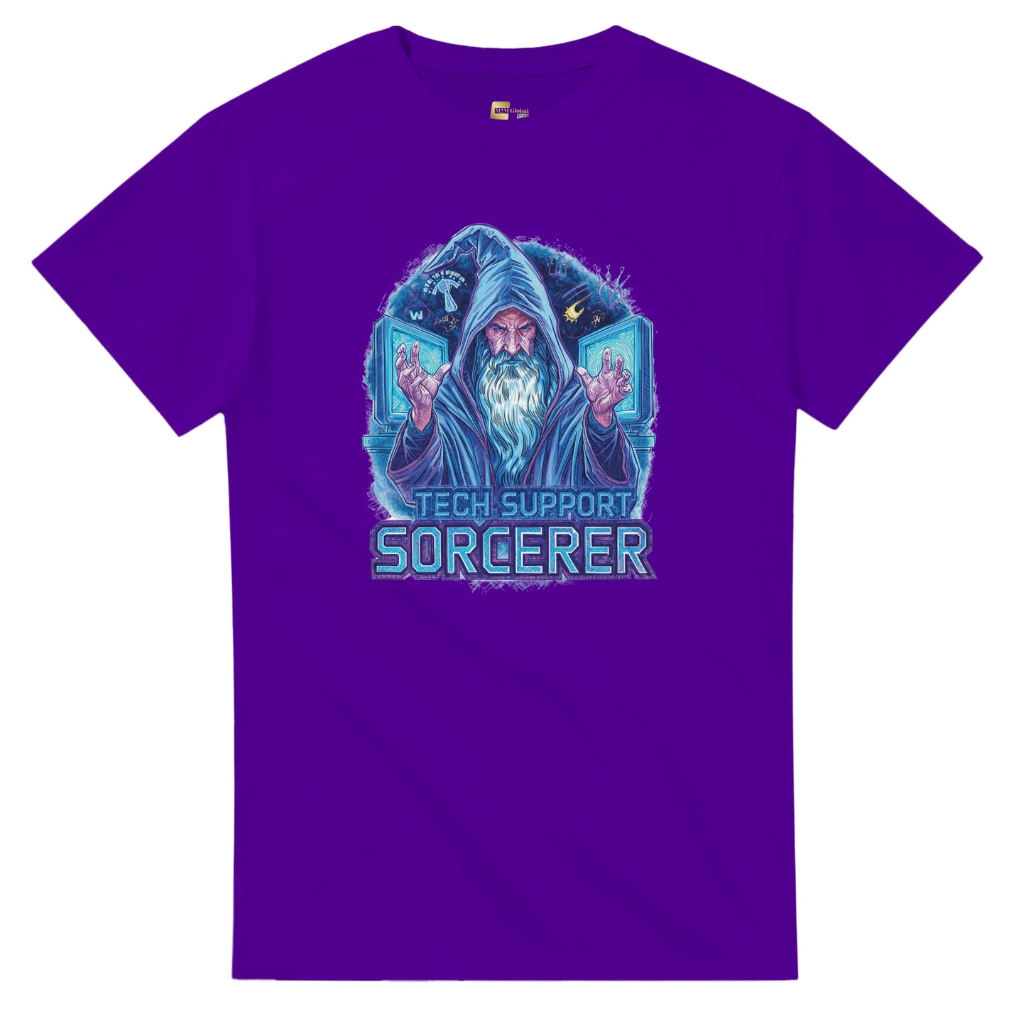 Tech Support Sorcerer graphic design on a Heavyweight T-shirt