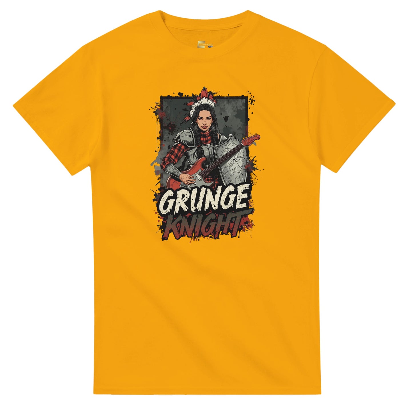 Grunge Knight graphic design on a Heavyweight T-shirt