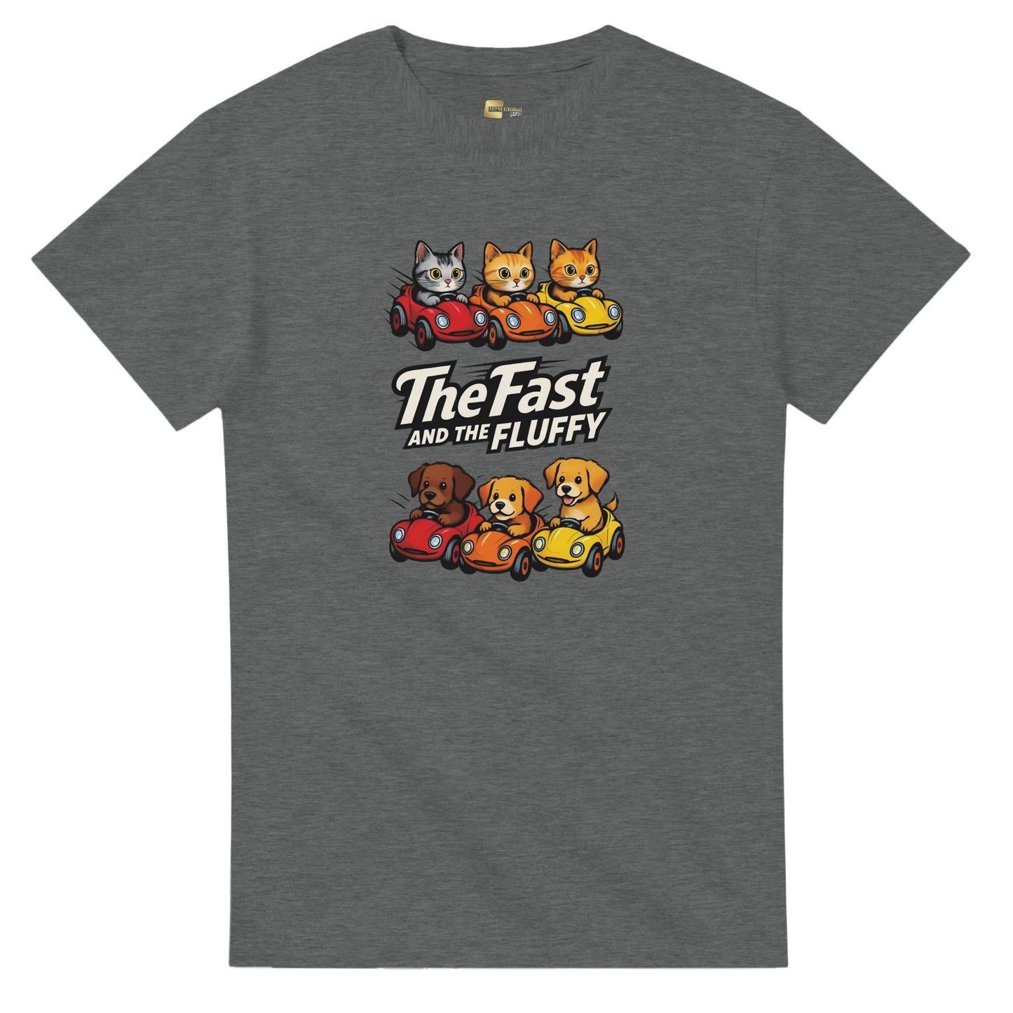 The Fast and The Fluffy graphic design on a Heavyweight T-shirt