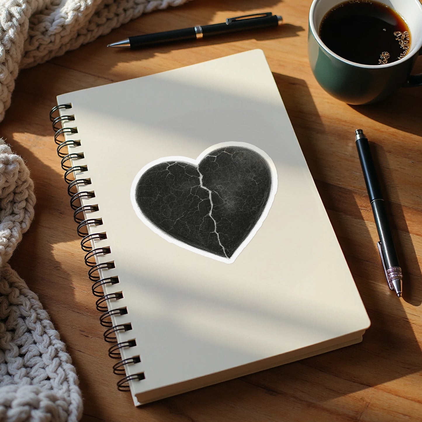 Broken Heart Design Spiral Bound Notebook Product