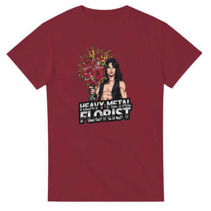 Woman wearing a t-shirt with a graphic design in a mall setting