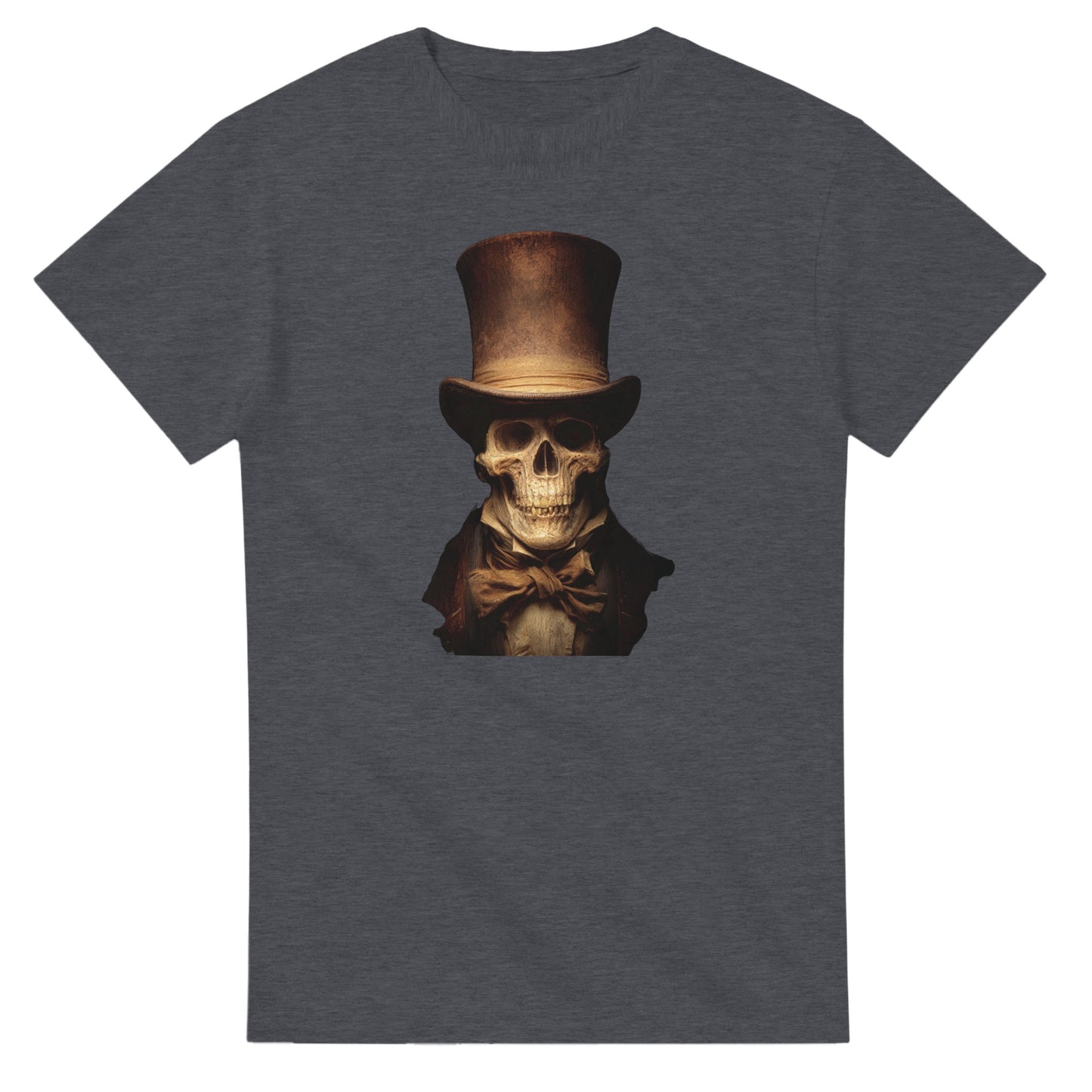 Victorian Gentleman Skull on a Heavyweight T-shirt