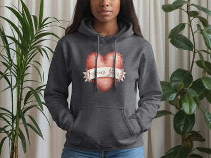 Forever Yours Heart Printed Graphic Hoodie Product
