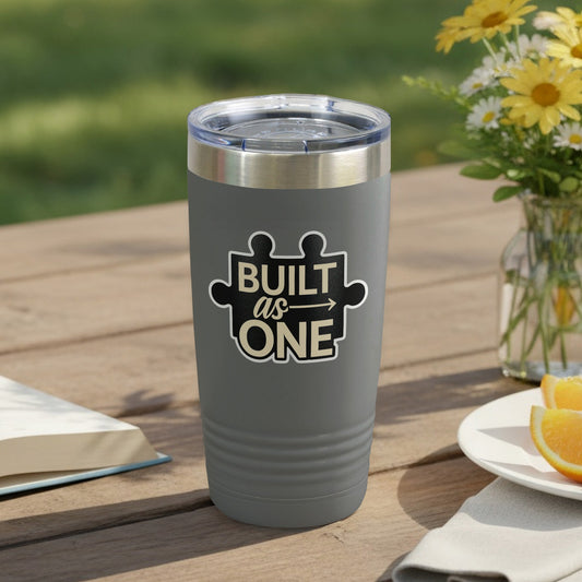 Built as One Motivational Insulated Drink Tumbler