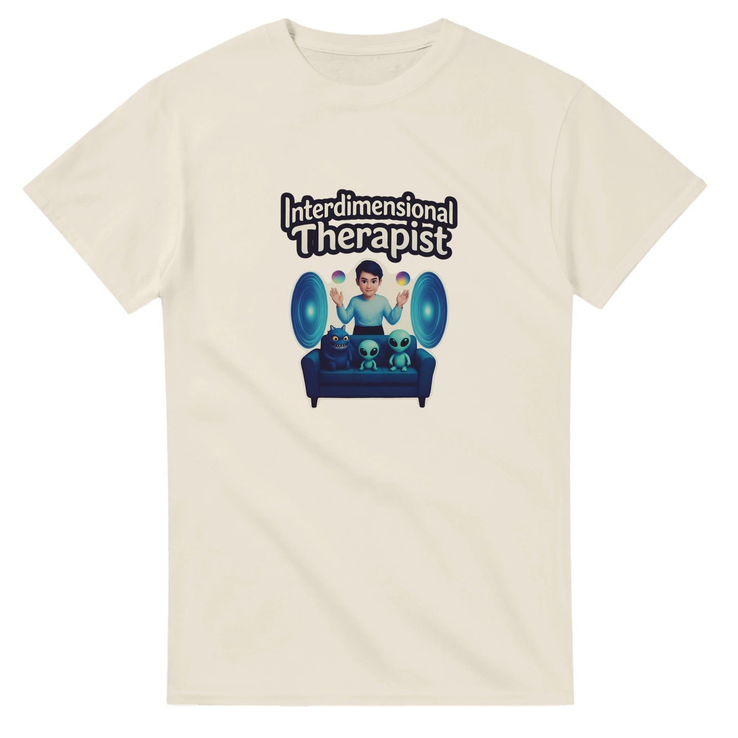 Interdimensional Therapist graphic design on a Heavyweight T-shirt