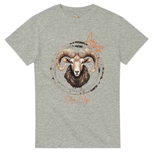 heavyweight crewneck t-shirt Astrology Aries fiery personalized