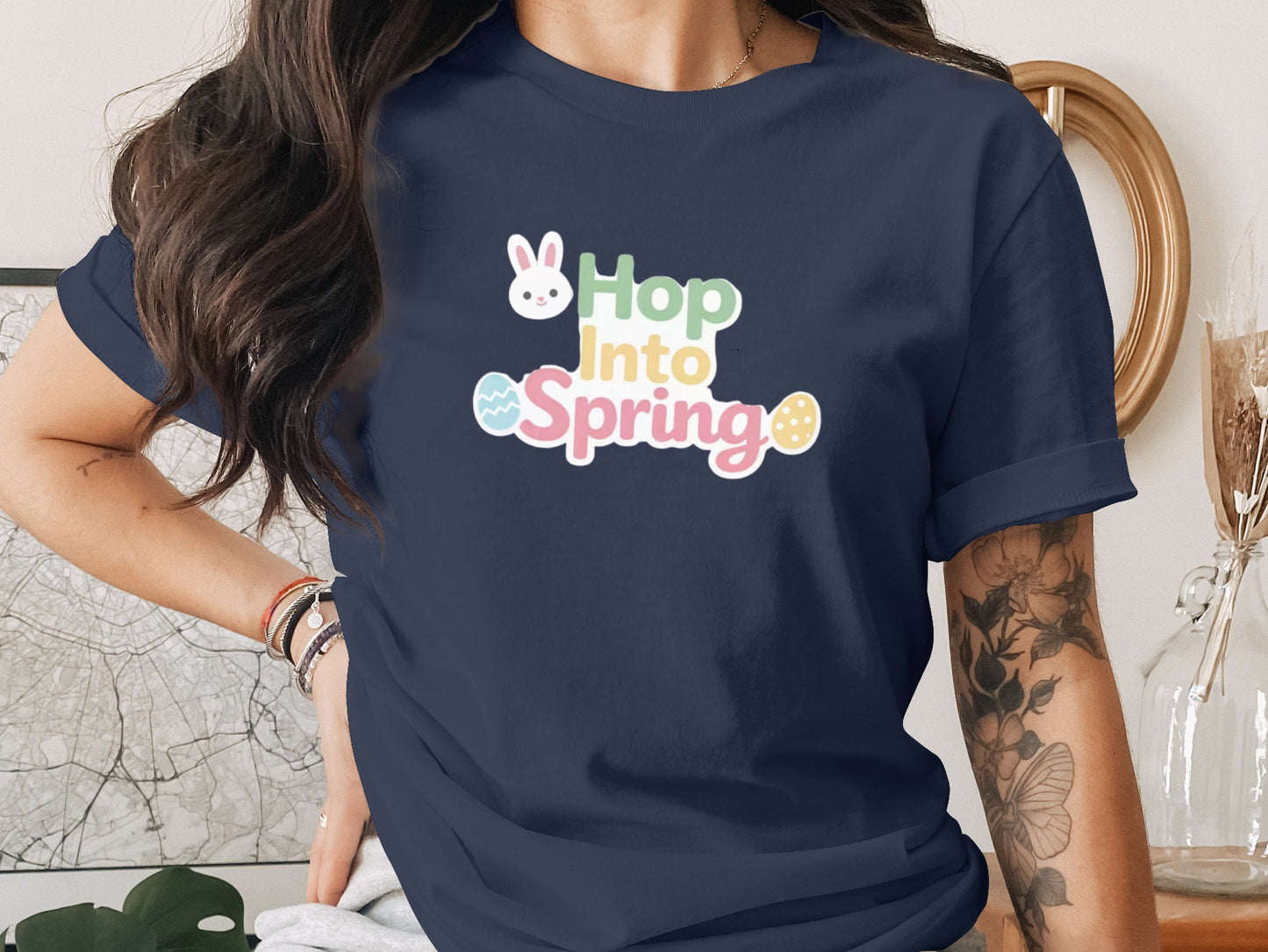 Cute Bunny Hop Into Spring Design Easter product type
T-shirt, Easter, Spring, Bunny, Rabbit, Easter Eggs, Hop Into Spring, Graphic Tee, Printed Tee, Seasonal Shirt, Holiday Apparel, Cute Design, Fun Shirt, Pastel Colors, Navy Shirt, Dark Blue Tee, Spring Vibes, Easter Bunny, Egg Hunt, Celebration Top
