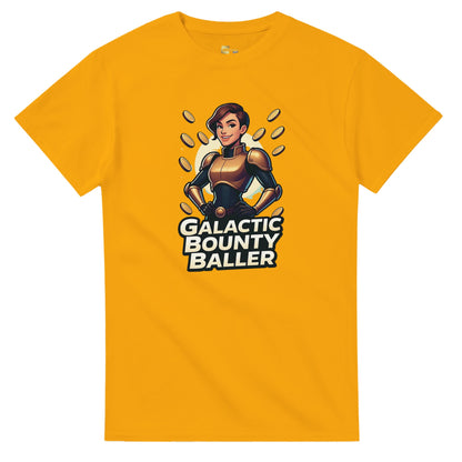 Galactic Bounty Baller graphic design on a Heavyweight T-shirt