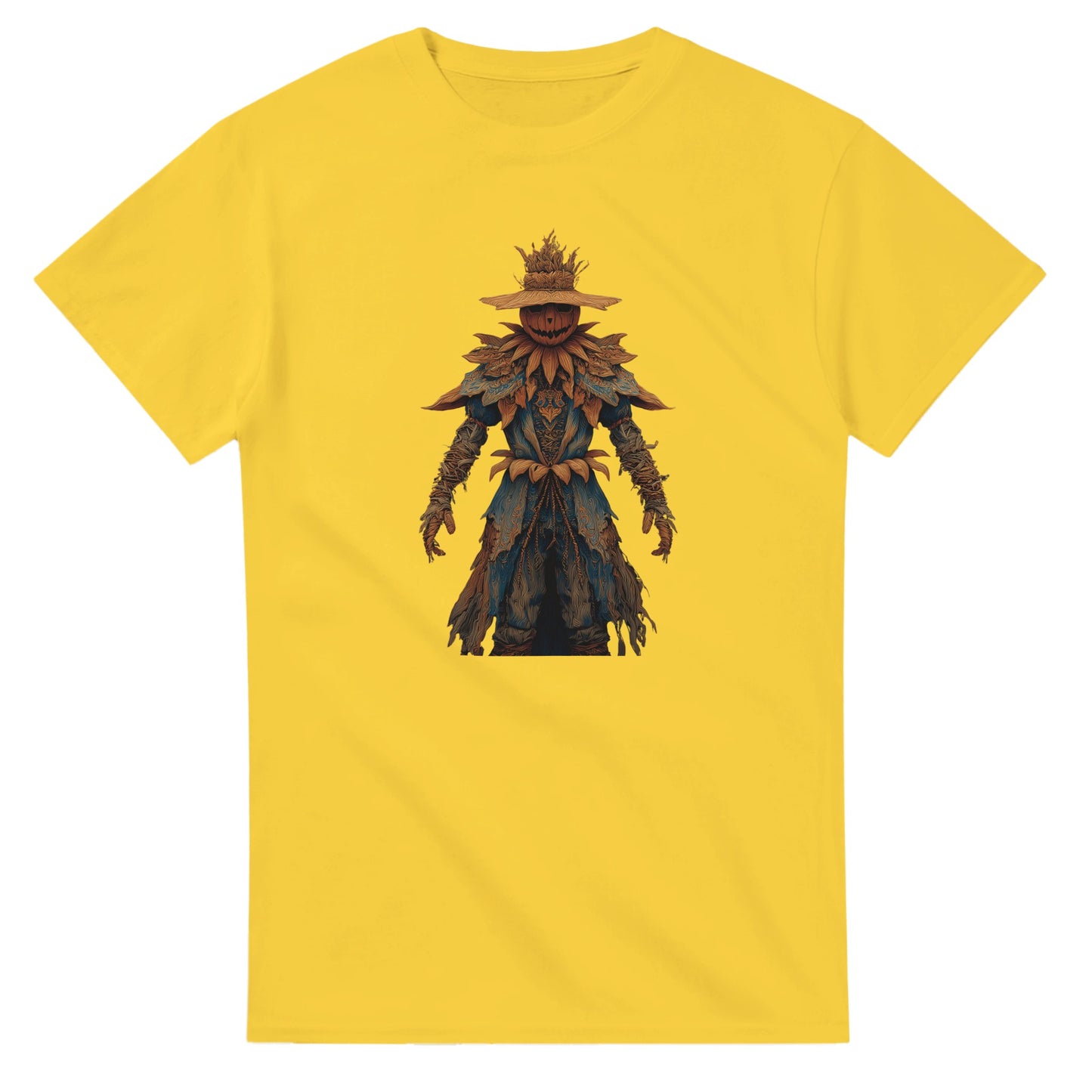 Haunted Harvest Scarecrow on a Heavyweight T-shirt