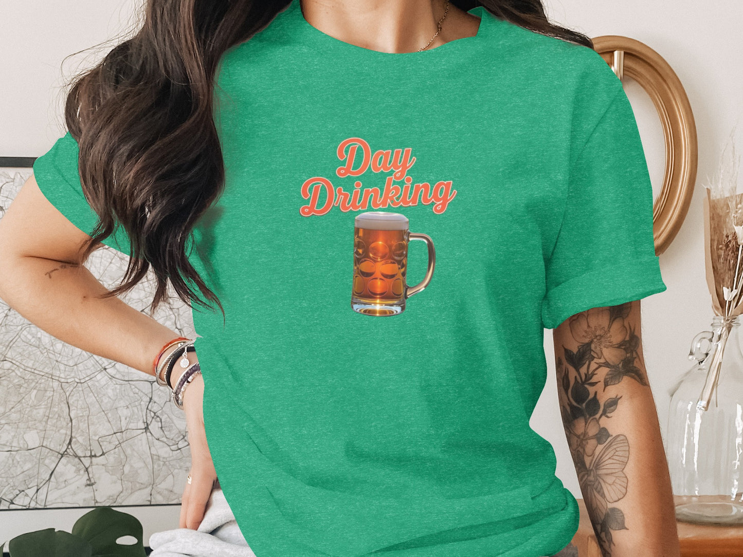 Day Drinking Graphic Tee Fun Novelty Casual Shirt