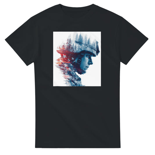Patriotic Forest Spirit on a heavyweight t-shirt