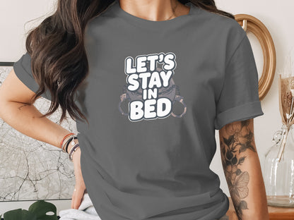 LET'S STAY IN BED Handcuffs Graphic Tee product