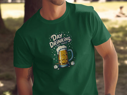 Day Drinking I Say Yes Illustrated T-Shirt Design