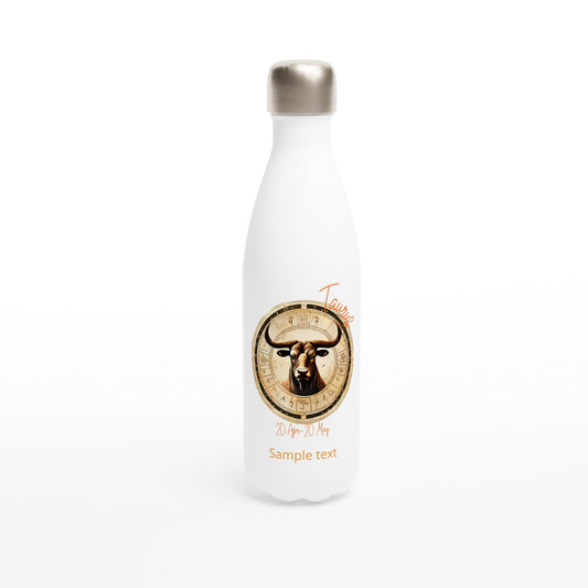 17oz stainless steel water bottle taurus bull personalized
