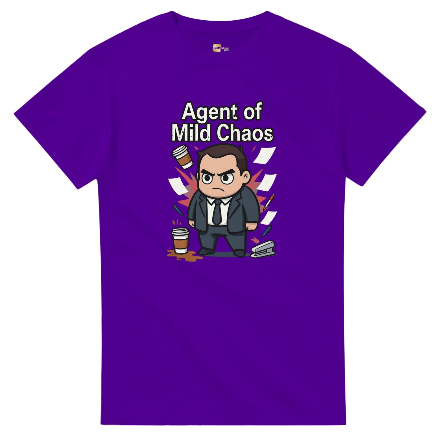 Agent of Mild Chaos graphic design on a Heavyweight T-shirt