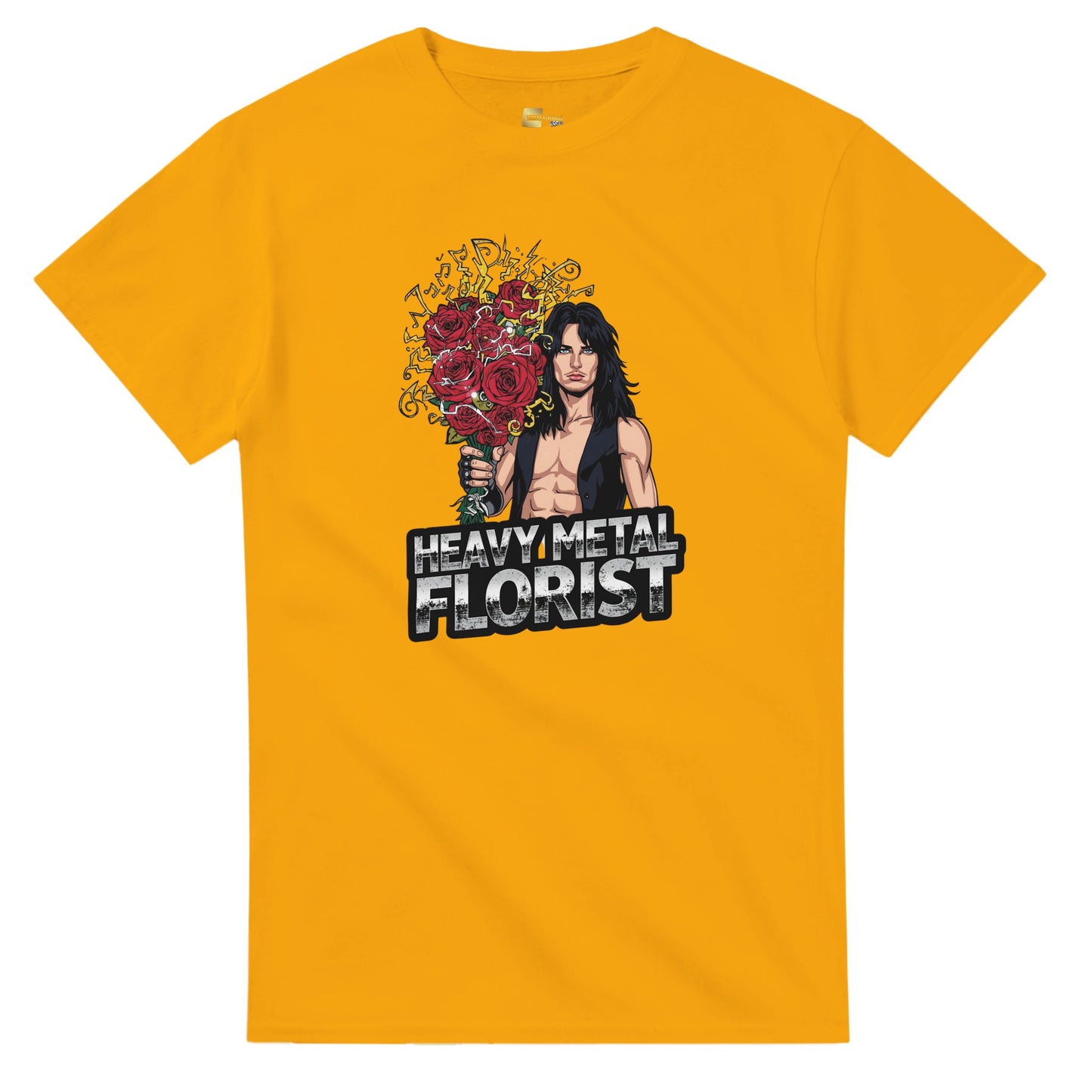 Woman wearing a t-shirt with a graphic design in a mall setting