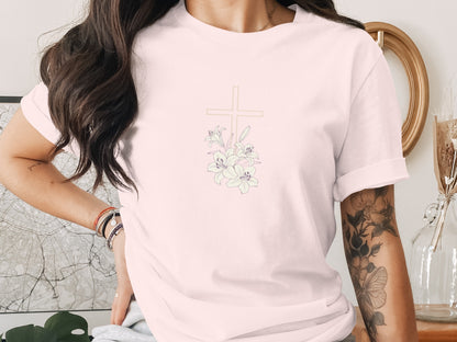 Blush Pink Christian Cross Lily Floral product type