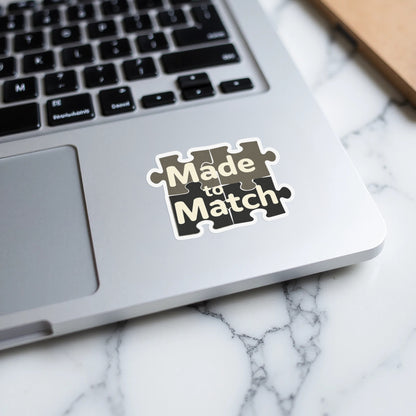 Made to Match Puzzle Piece Laptop Sticker