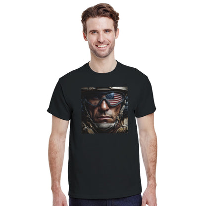 Strength & Freedom on a heavyweight t-shirt