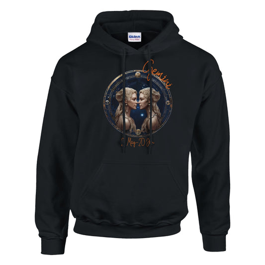 classic unisex pullover hoodie Astrology Gemini twins personalized