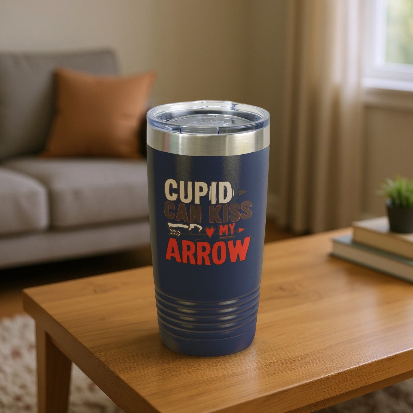 Cupid Can Kiss My Arrow Insulated Tumbler Cup