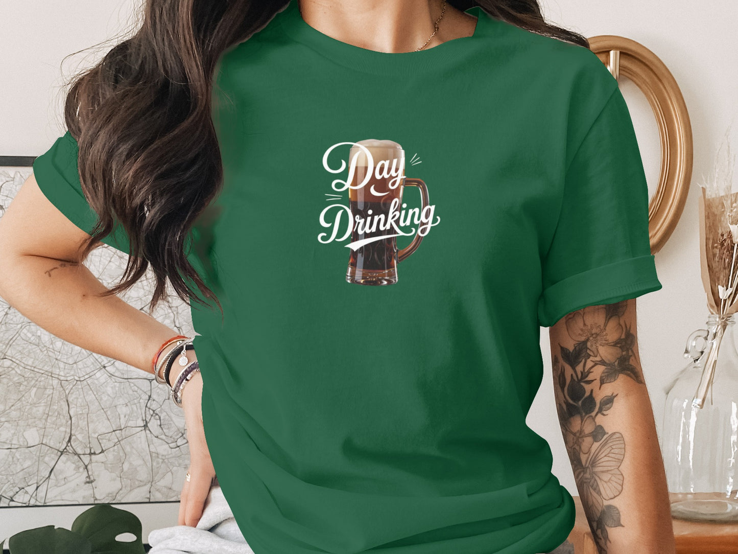 Day Drinking Graphic Tee Shirt Casual Wear