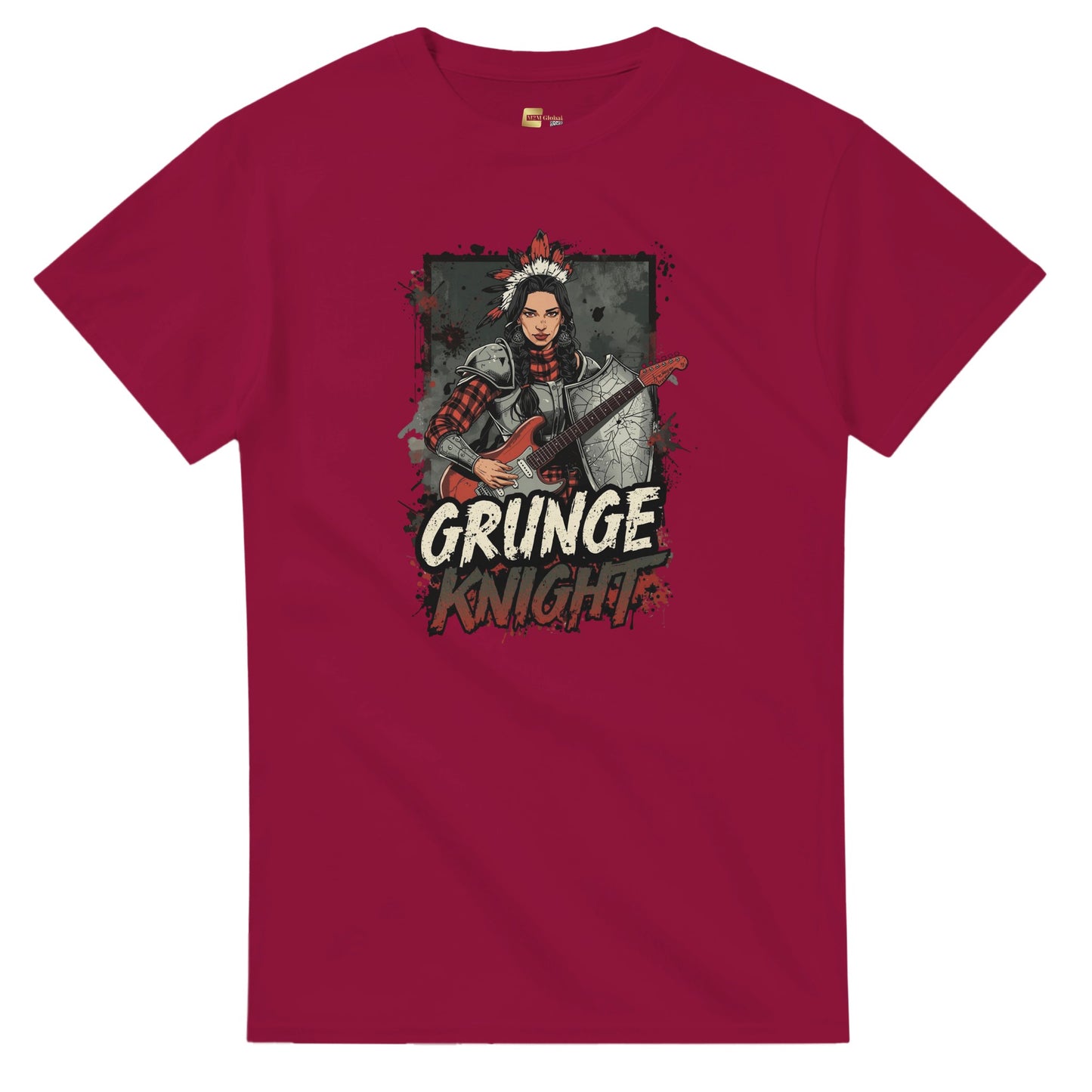 Grunge Knight graphic design on a Heavyweight T-shirt