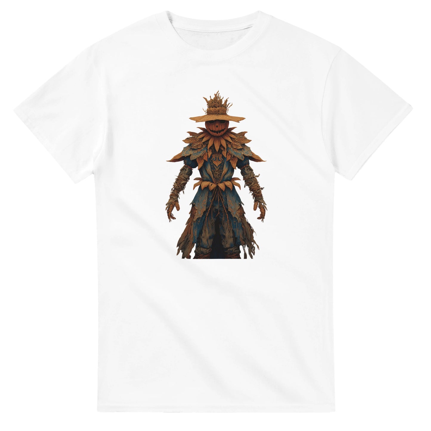 Haunted Harvest Scarecrow on a Heavyweight T-shirt