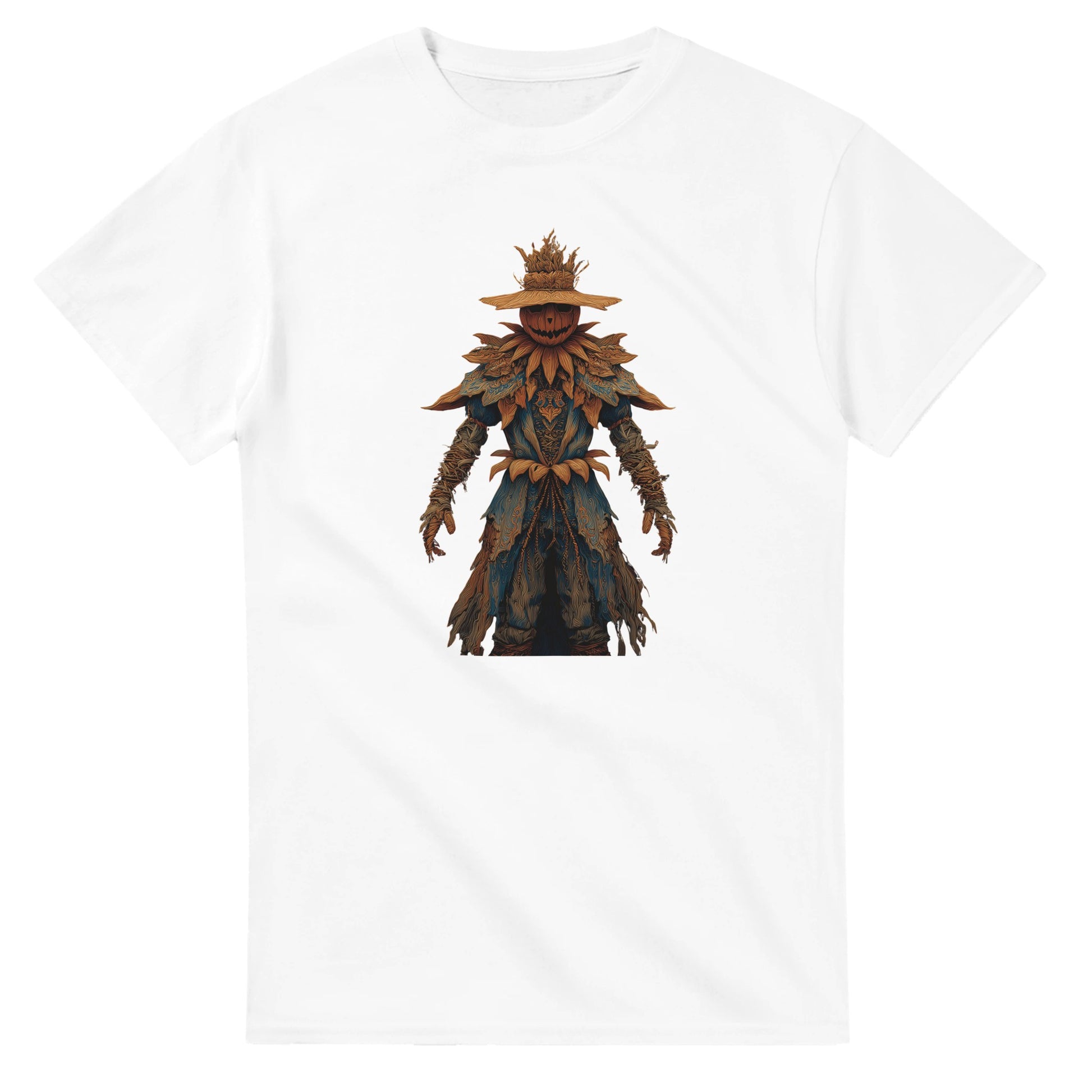 Haunted Harvest Scarecrow on a Heavyweight T-shirt