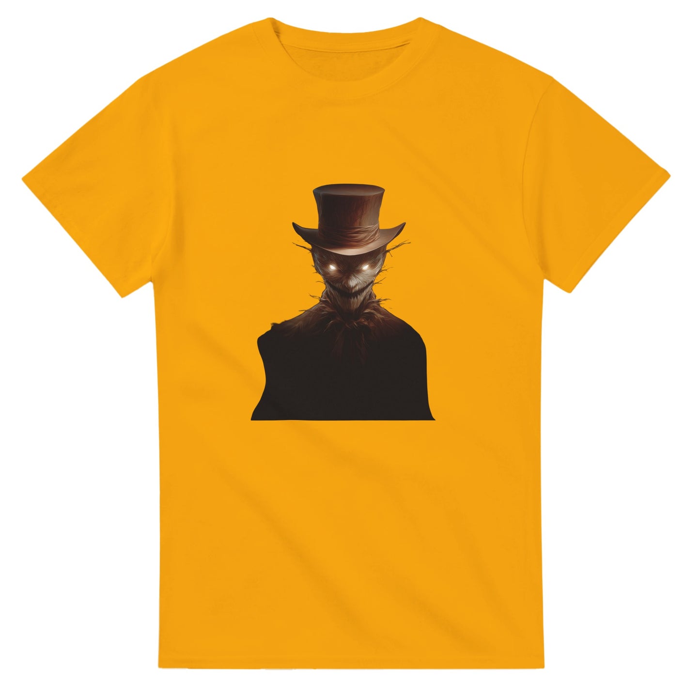 Mysterious Scarecrow Glowing Eyes on a Heavyweight T-shirt
